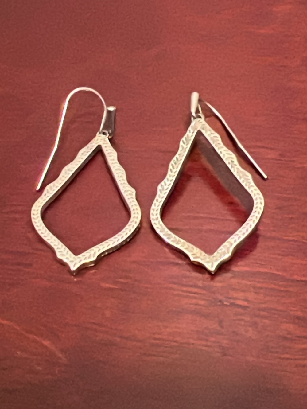 Kendra Scott Silver Openwork Dangle Earrings (these are the smaller one)